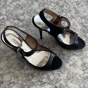 Michael Kors Black Strappy Heels, Size 6.5